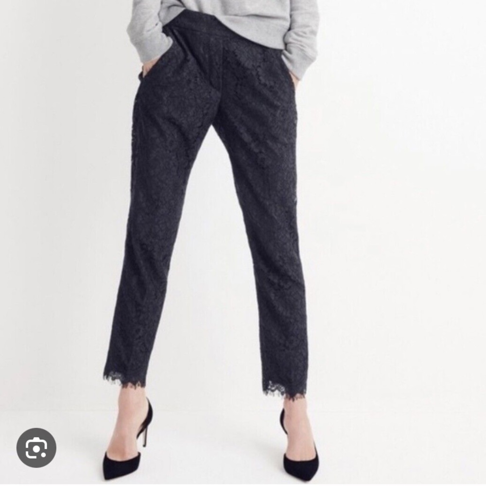 JCrew Black Lace Pant Size 4